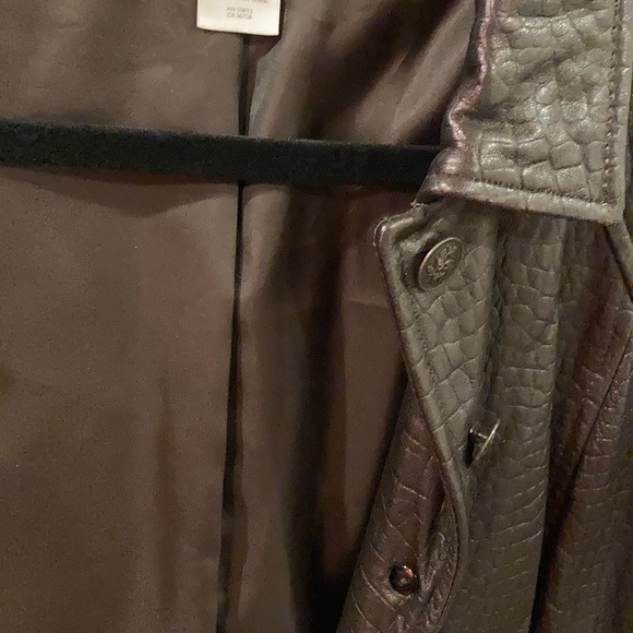 Vintage genuine leather brown leather jacket - Picture 3 of 7